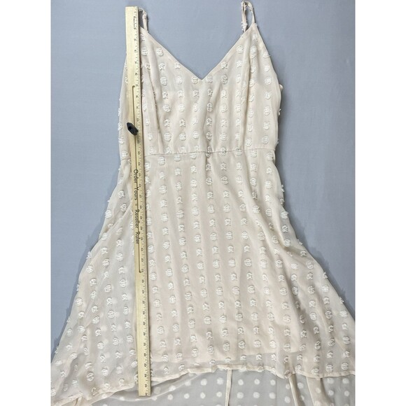 Charlotte Russe High Low Dress Women's XL Orange Sherbet Swiss Dot Sheer Lined - Picture 11 of 16